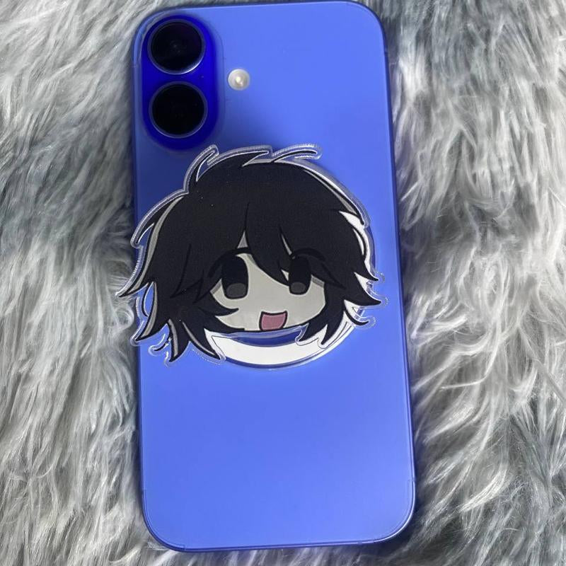 Forsaken Magsafe Phone Grip Azure Two Time Magnetic Holder for Cellphone Casing with Enhanced Grip and Protection Stylish Design for Daily Use Compatible with Magsafe Easy Installation and Shockproof Protection