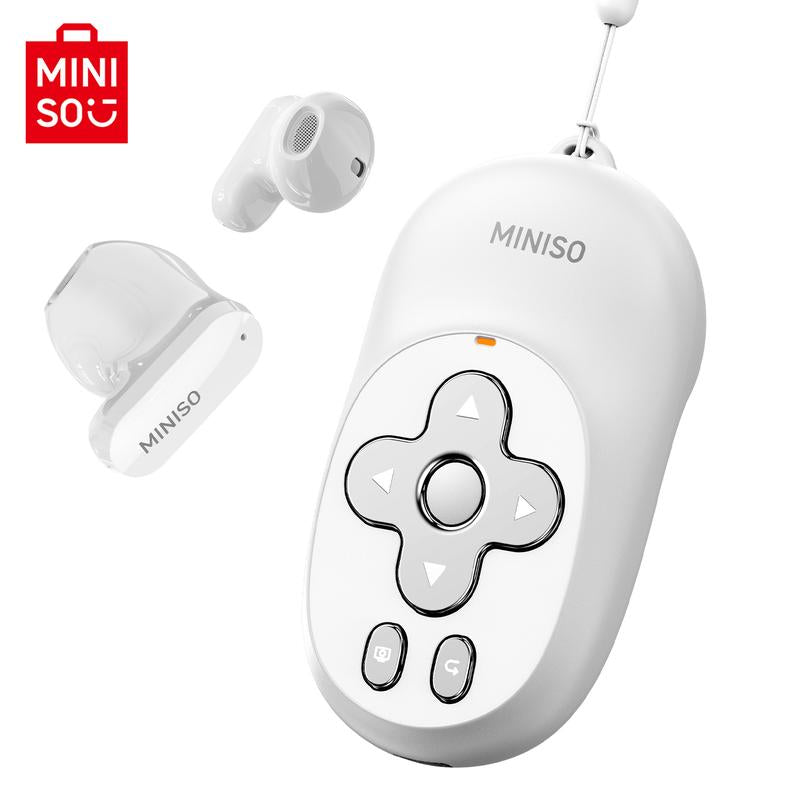 MINISO Wireless Earbuds Remote Control Take Pictures like Music Voice Assistant Call Power Bluetooth-Compatible Page Scroller Bluetooth 5.4 Earphones, Wireless Headphones with Mic Fully Compatible