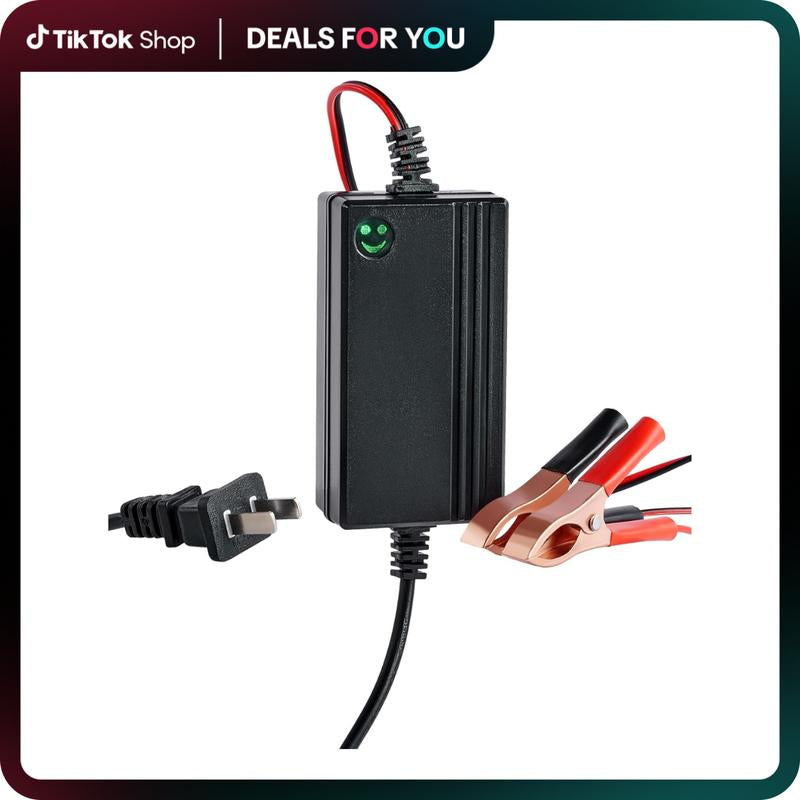【Blackfriday】Orion Motor Tech 1/2PC 12V Battery Charger and Maintainer, Trickle Charger for Charging Boats Motorcycles Atvs Riding Mowers & Car Truck SUV RV Maintenance ,Repair Tool Kit,Home Car Repair, Limited Time Deal