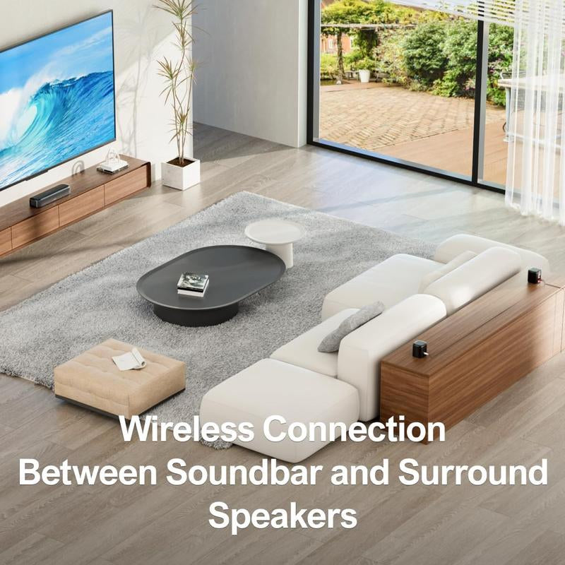 ULTIMEA Aura A30 5.1-Channel Sound Bar System: Subwoofer, 2 Surround Speakers, Bluetooth. Ideal for Home Theater, TV. Springtok Entry-Level