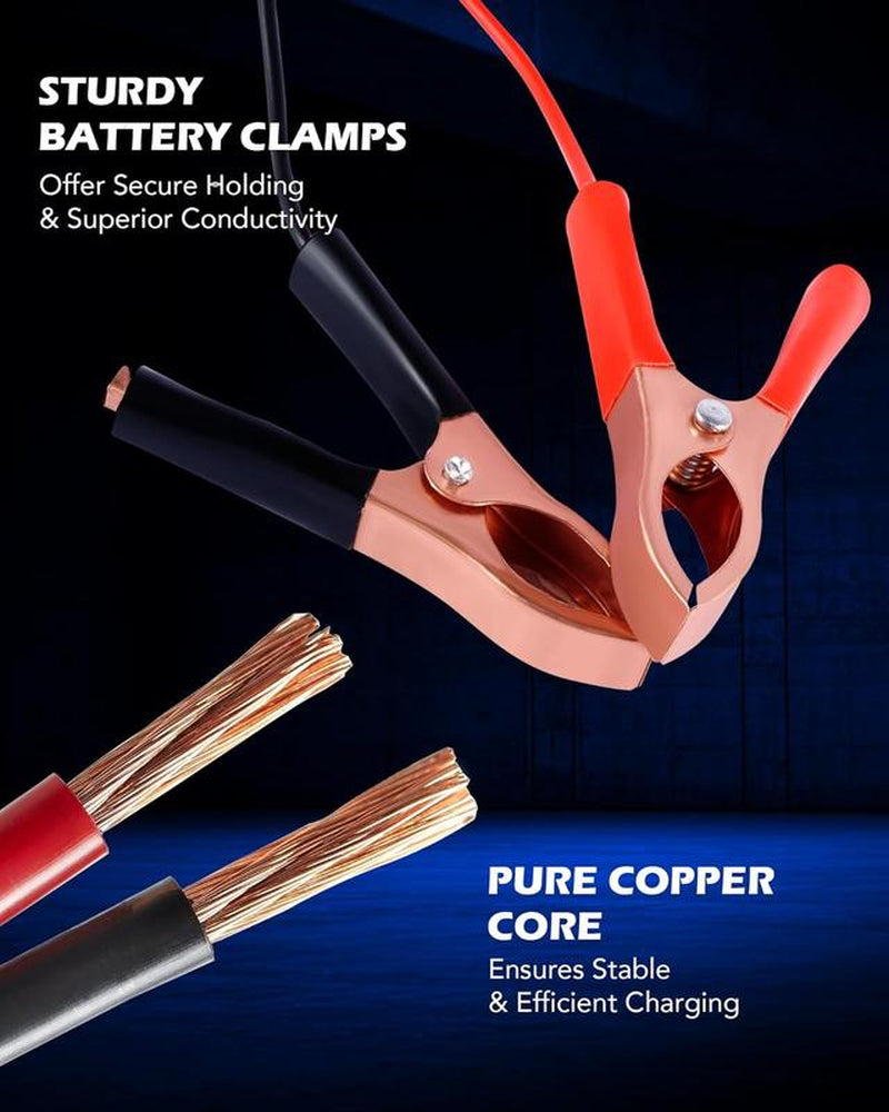 【Blackfriday】Orion Motor Tech 1/2PC 12V Battery Charger and Maintainer, Trickle Charger for Charging Boats Motorcycles Atvs Riding Mowers & Car Truck SUV RV Maintenance ,Repair Tool Kit,Home Car Repair, Limited Time Deal