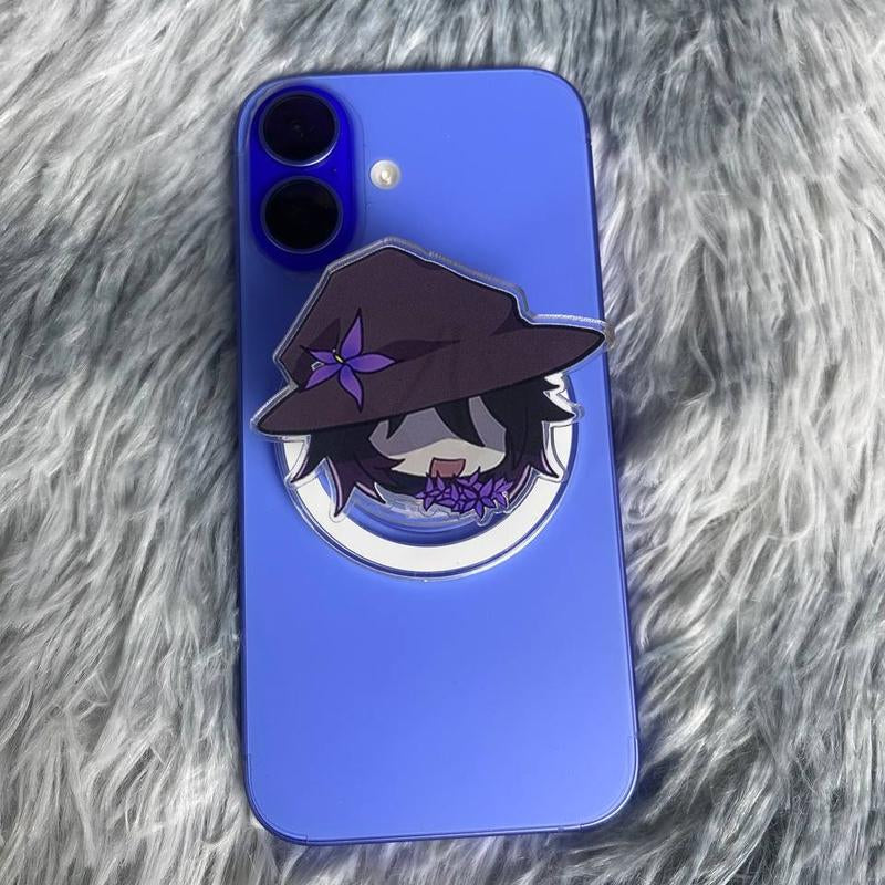 Forsaken Magsafe Phone Grip Azure Two Time Magnetic Holder for Cellphone Casing with Enhanced Grip and Protection Stylish Design for Daily Use Compatible with Magsafe Easy Installation and Shockproof Protection