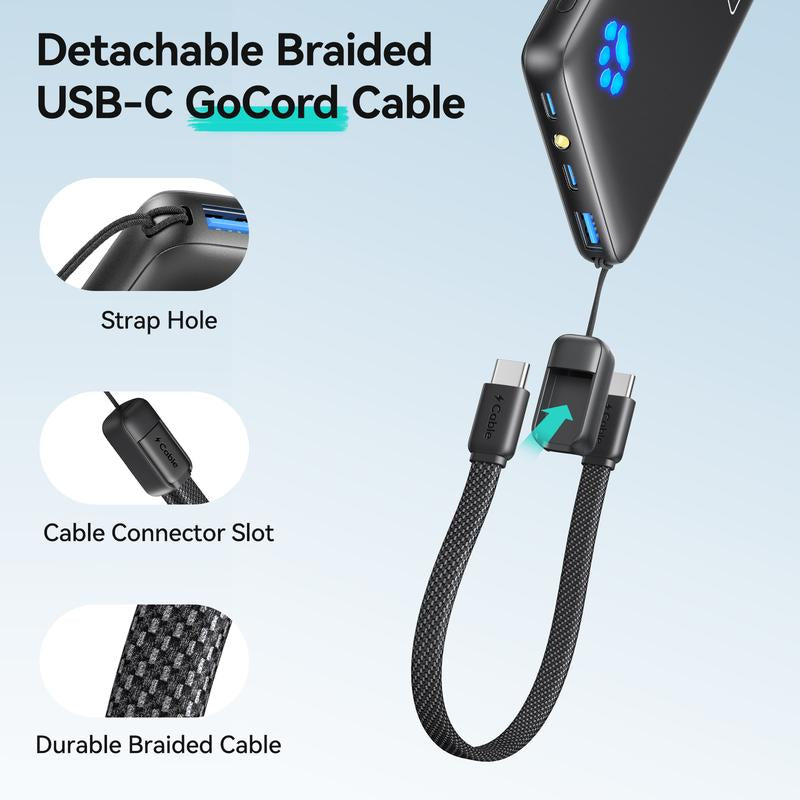 INIU Portable Charger, Ultra Slim 10000Mah 45W PD Power Bank USB C In&Out Fast Charging Battery Pack, Travel Essential Phone Powerbank Compatible with Iphone 17 16 15 14 13 12 Samsung S25 S24 Google Ipad Etc