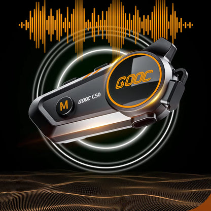 3D Surround Heavy Bass Motorcycle Helmet Headset Stereo Bluetooth Hands Free Call IPX7 Waterproof with Tri-Color Ambient Light