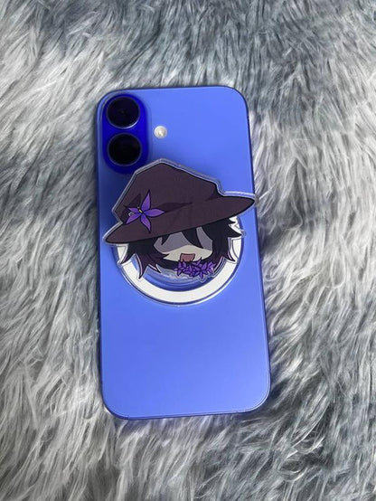 Forsaken Magsafe Phone Grip Azure Two Time Magnetic Holder for Cellphone Casing with Enhanced Grip and Protection Stylish Design for Daily Use Compatible with Magsafe Easy Installation and Shockproof Protection