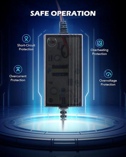 【Blackfriday】Orion Motor Tech 1/2PC 12V Battery Charger and Maintainer, Trickle Charger for Charging Boats Motorcycles Atvs Riding Mowers & Car Truck SUV RV Maintenance ,Repair Tool Kit,Home Car Repair, Limited Time Deal