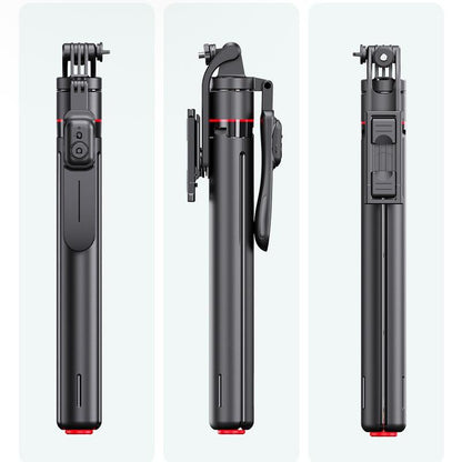 All-In-One Selfie Stick Tripod ,One-Click Automatically Pop-Up Open, Face Tracking ,Gesture Control Functions , with Handheld Stabilizer,Detachable Phone Holder ,360°Rotation,With Mutifunctional Remote Control,Maximum Extends to 68.9 Inches