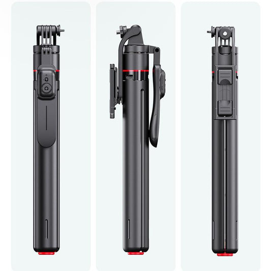 All-In-One Selfie Stick Tripod ,One-Click Automatically Pop-Up Open, Face Tracking ,Gesture Control Functions , with Handheld Stabilizer,Detachable Phone Holder ,360°Rotation,With Mutifunctional Remote Control,Maximum Extends to 68.9 Inches