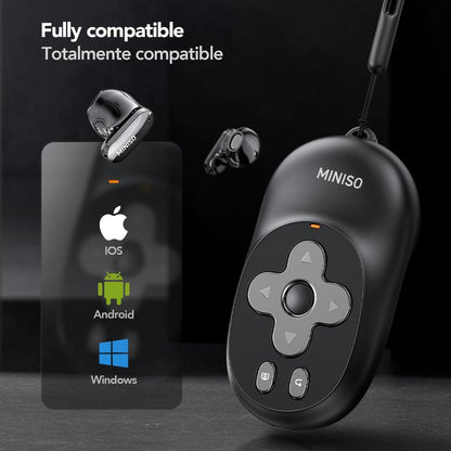 MINISO Wireless Earbuds Remote Control Take Pictures like Music Voice Assistant Call Power Bluetooth-Compatible Page Scroller Bluetooth 5.4 Earphones, Wireless Headphones with Mic Fully Compatible