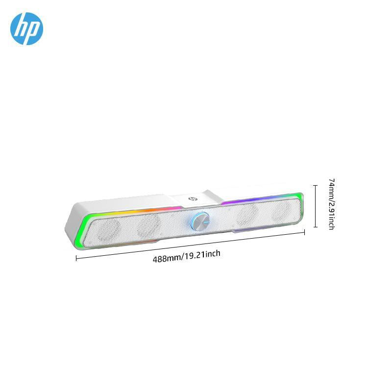 HP DHE-6002 Wired RGB Multimedia Speaker, PC Gaming Speakers, Long Desktop Speaker for Home & Office Computers, Best Christmas Gift for Girl, Electronic Gadgets