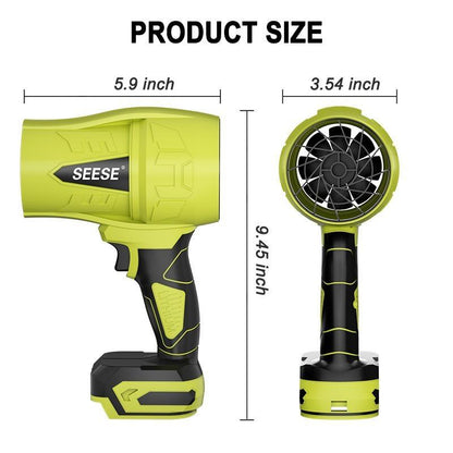 SEESE Turbo Jet Blower - Powerful Handheld Cordless Snow and Leaf Blower, Lightweight for Easy Use, Perfect for Car Drying after Wash, Ideal Gift Choice