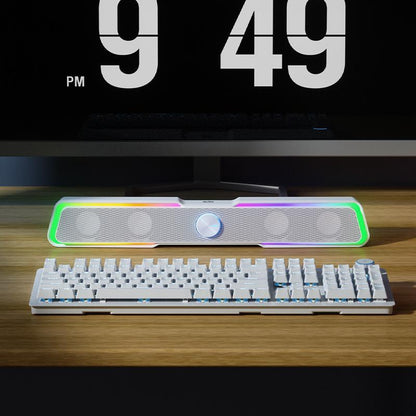 HP DHE-6002 Wired RGB Multimedia Speaker, PC Gaming Speakers, Long Desktop Speaker for Home & Office Computers, Best Christmas Gift for Girl, Electronic Gadgets