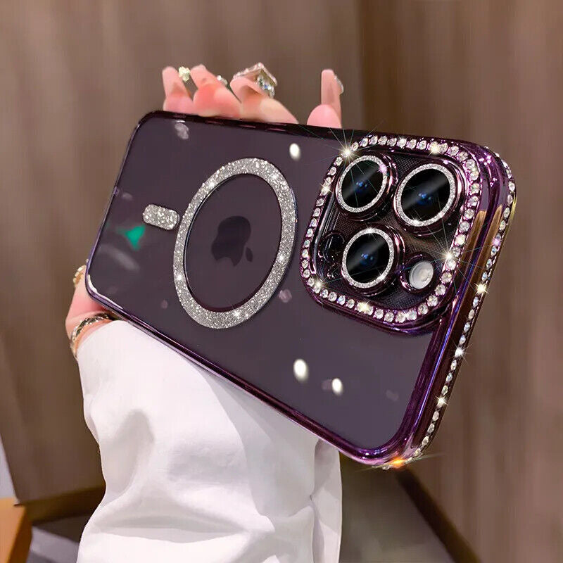 Case for Iphone 16 15 14 Pro Max plus 13 12 Shockproof Magnetic Silicone Cover